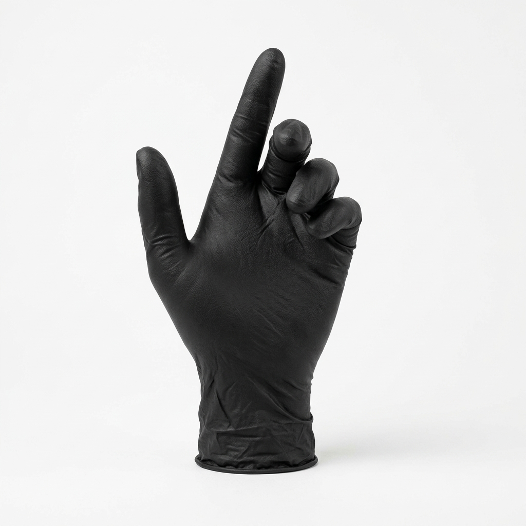 Black Plastic Gloves