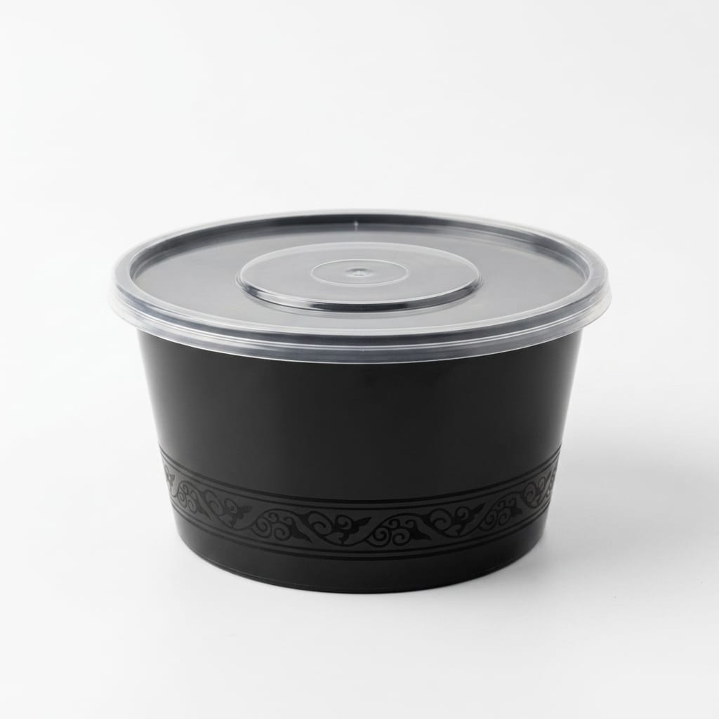 R-16 Black Plastic Bowl 16oz