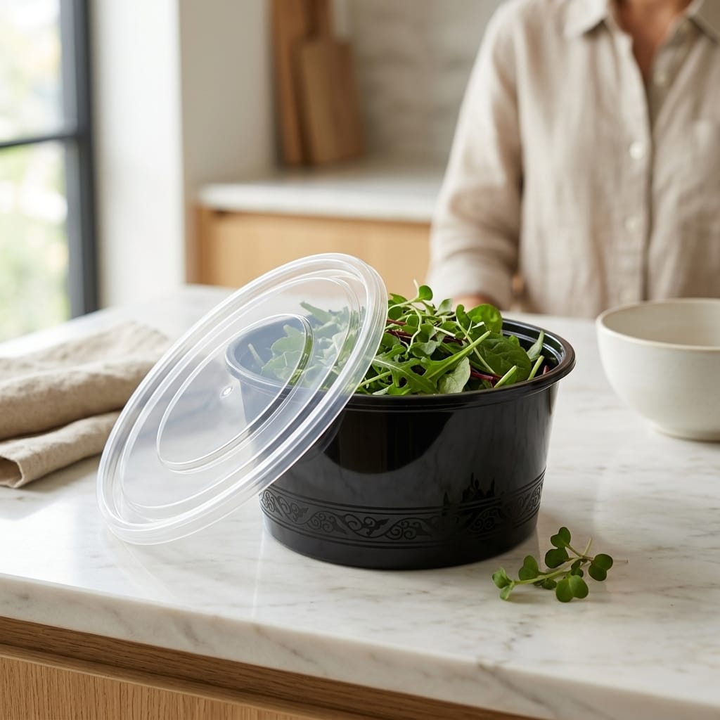 R-16 Black Plastic Bowl 16oz