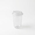 16oz U-Shape Glass with Sipper Flap Lid