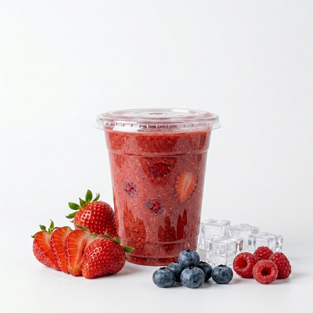 12oz PET Glass with Flat Lid
