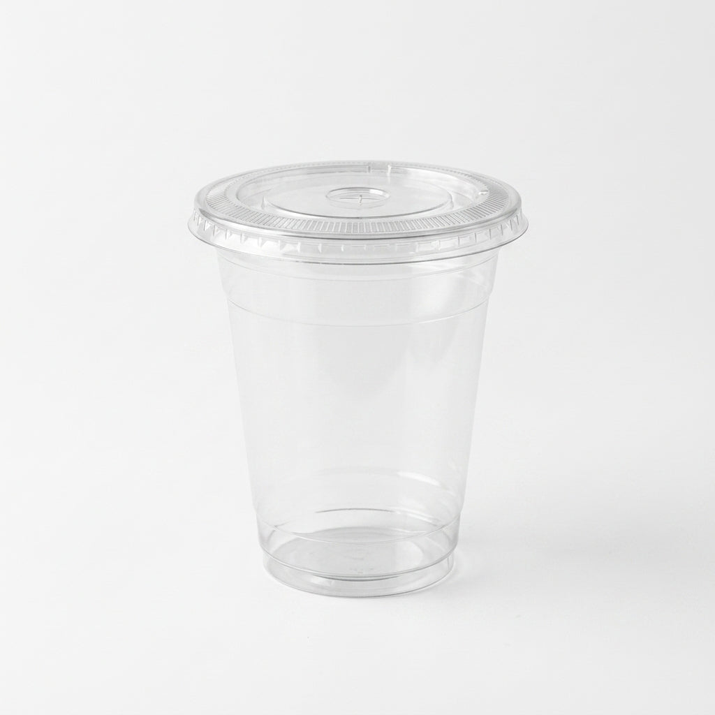 12oz PET Glass with Flat Lid