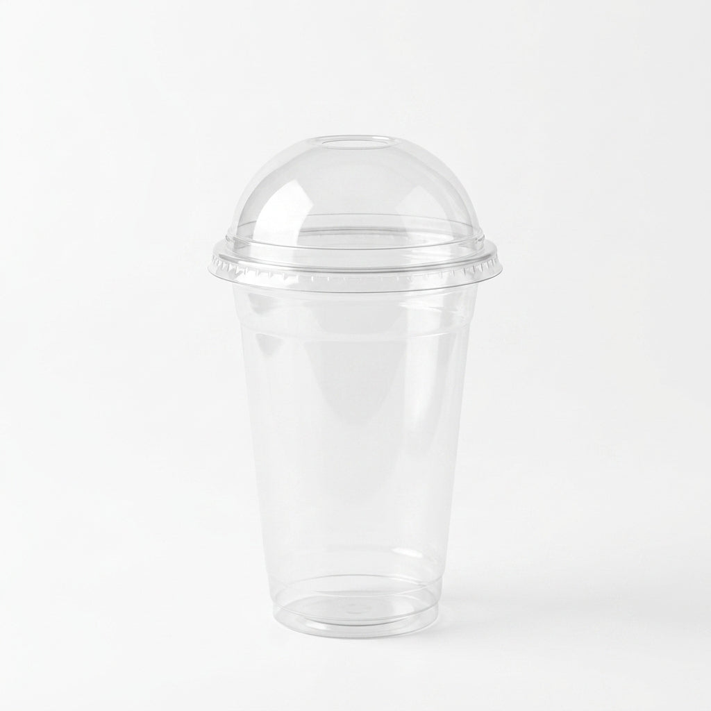 16oz PET Glass with Dome Lid