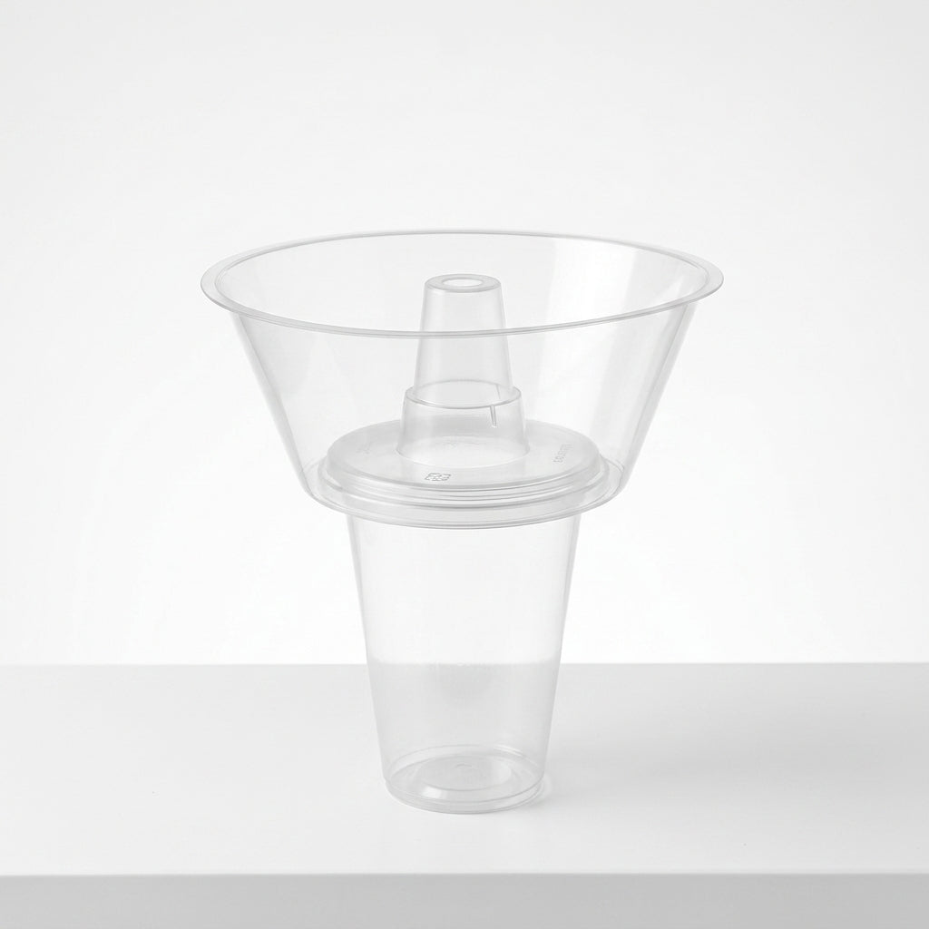 Bowl on Glass Combo Set – Imported Quality (350ml Glass + 700ml Bowl)