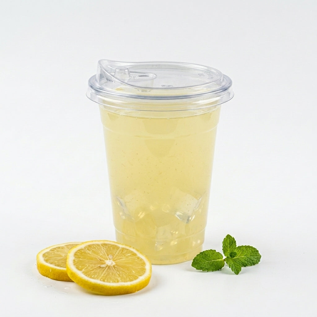 12oz PET Glass with Sipper Lid