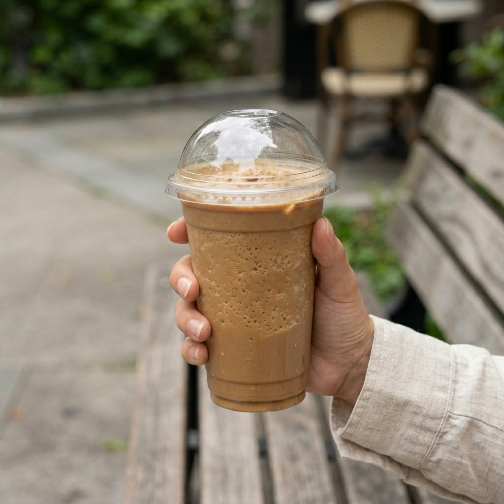 16oz PET Glass with Dome Lid
