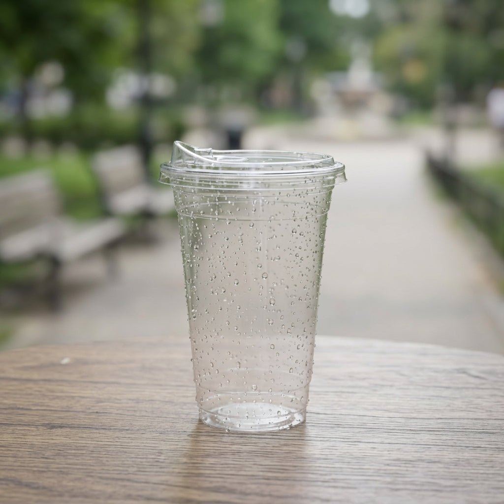 16oz PET Glass with Sipper Lid