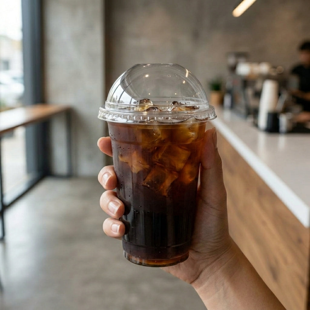 16oz PET Glass with Dome Lid