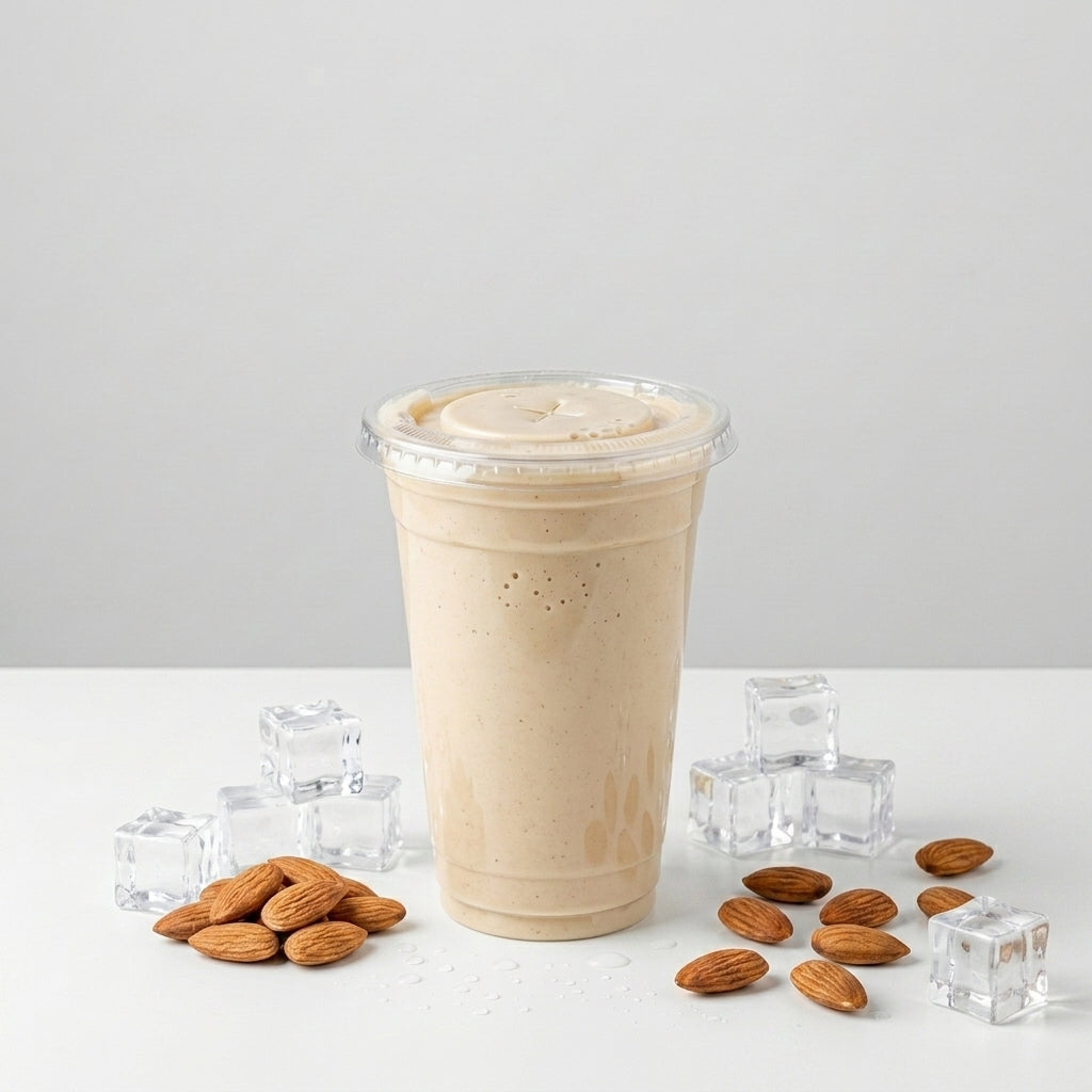 16oz PET Glass with Flat Lid