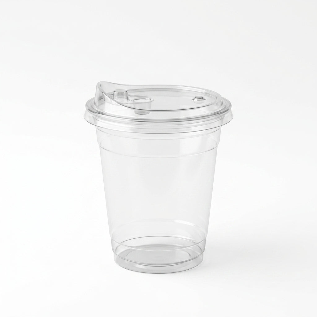 12oz PET Glass with Sipper Lid