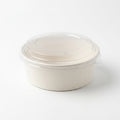 500ml White Paper Bowl with Lid Eco-Friendly