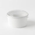 1000ml White Paper Bowl with Lid Eco-Friendly