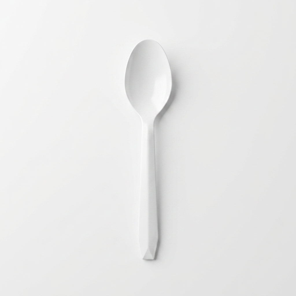 White Plastic Spoon