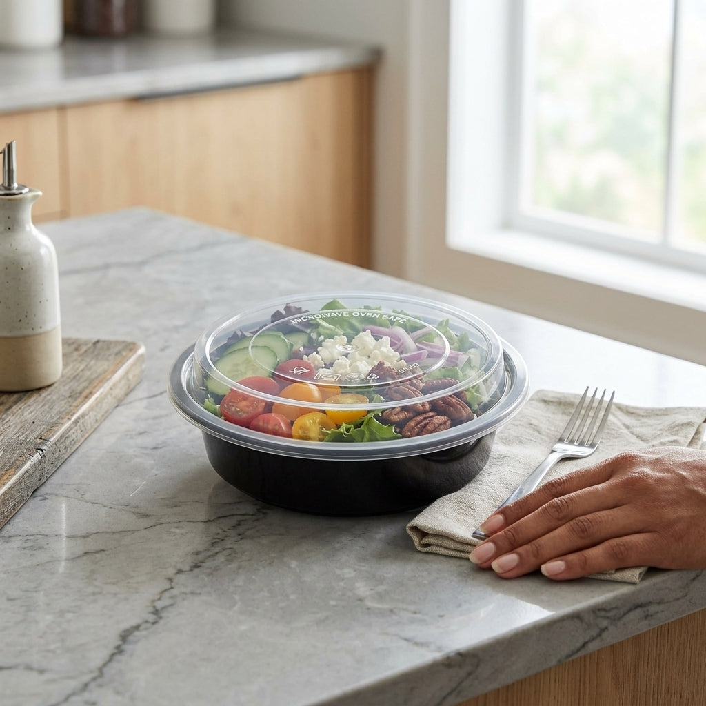 SP-16 Black Plastic Bowl 16oz