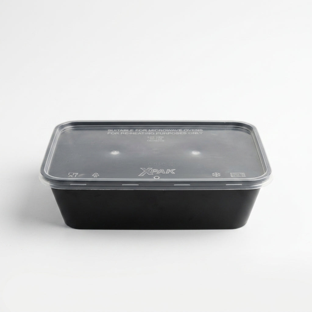 750ml Black Plastic Container