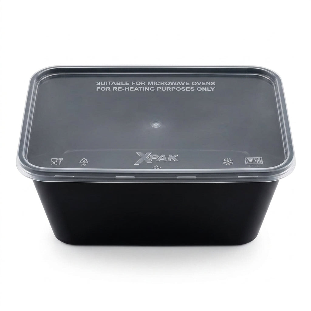 1000ml Black Plastic Container