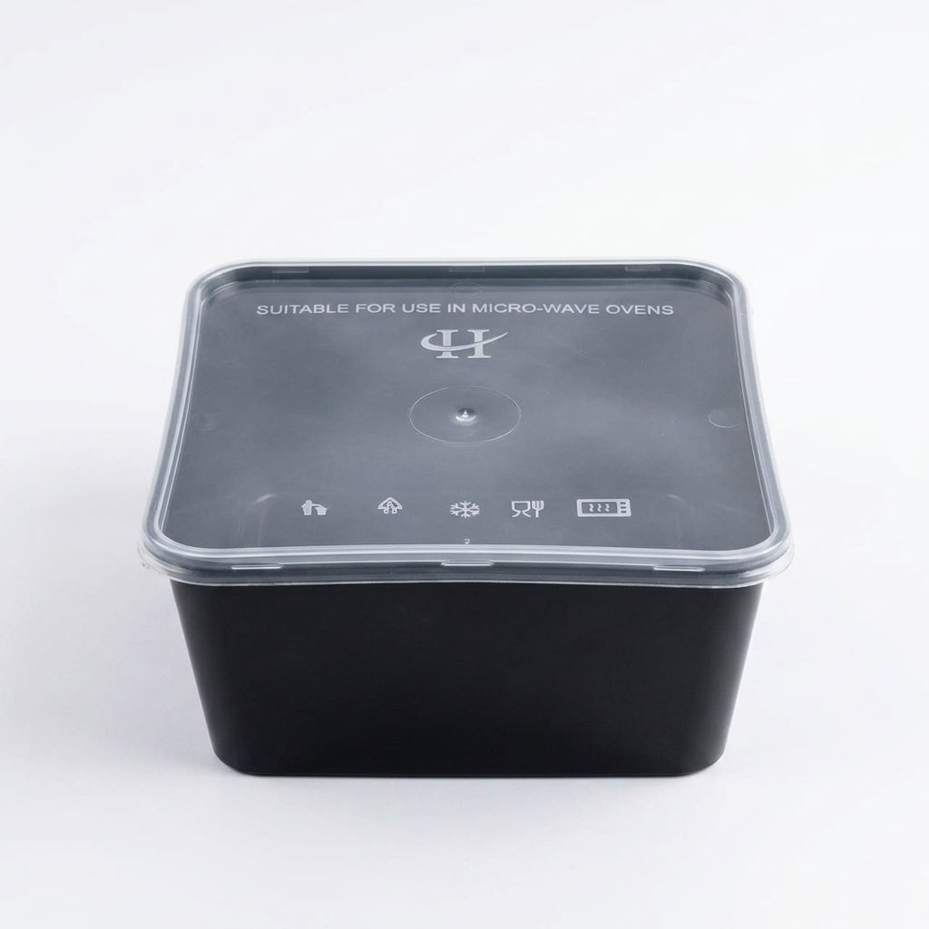 1500ml Black Plastic Container