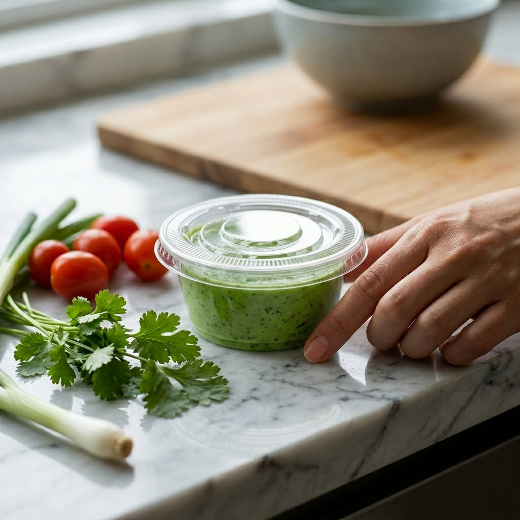 200ml Transparent Plastic Bowl with Lid