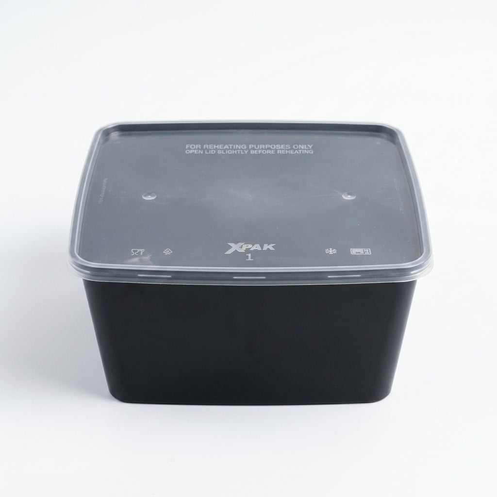 3000ml Black Plastic Container