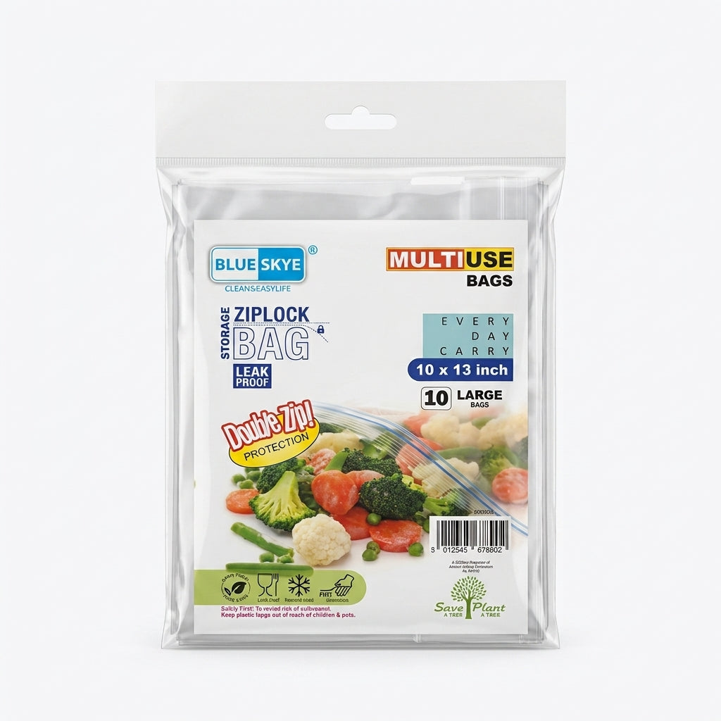 Freezer Ziplock Bag Large 10x13 inch