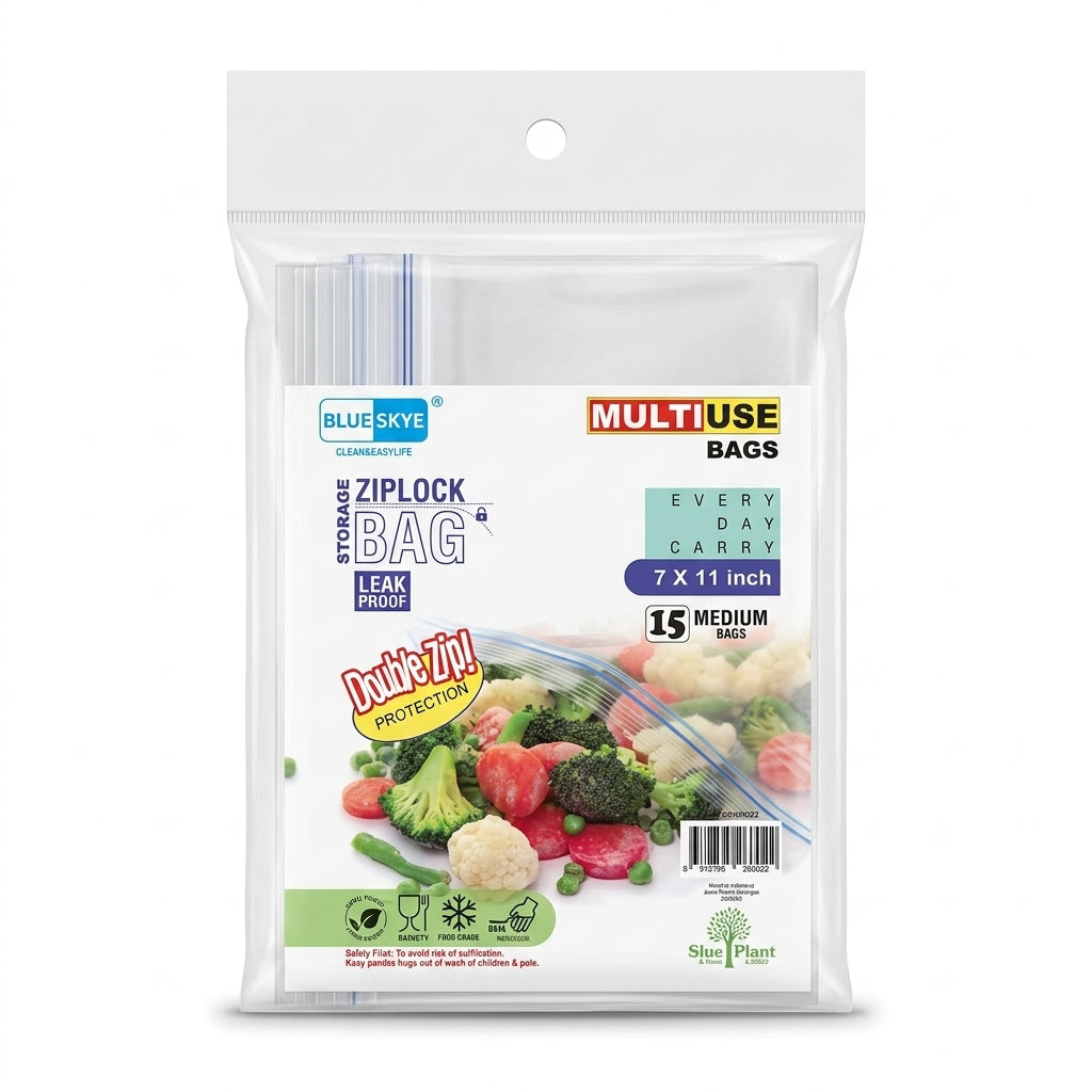 Freezer Ziplock Bag Medium 7x11 inch