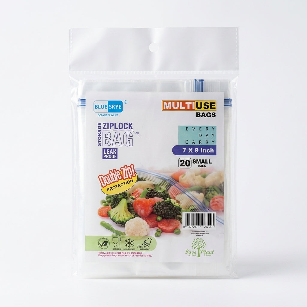 Freezer Ziplock Bag Small 7x9 inch