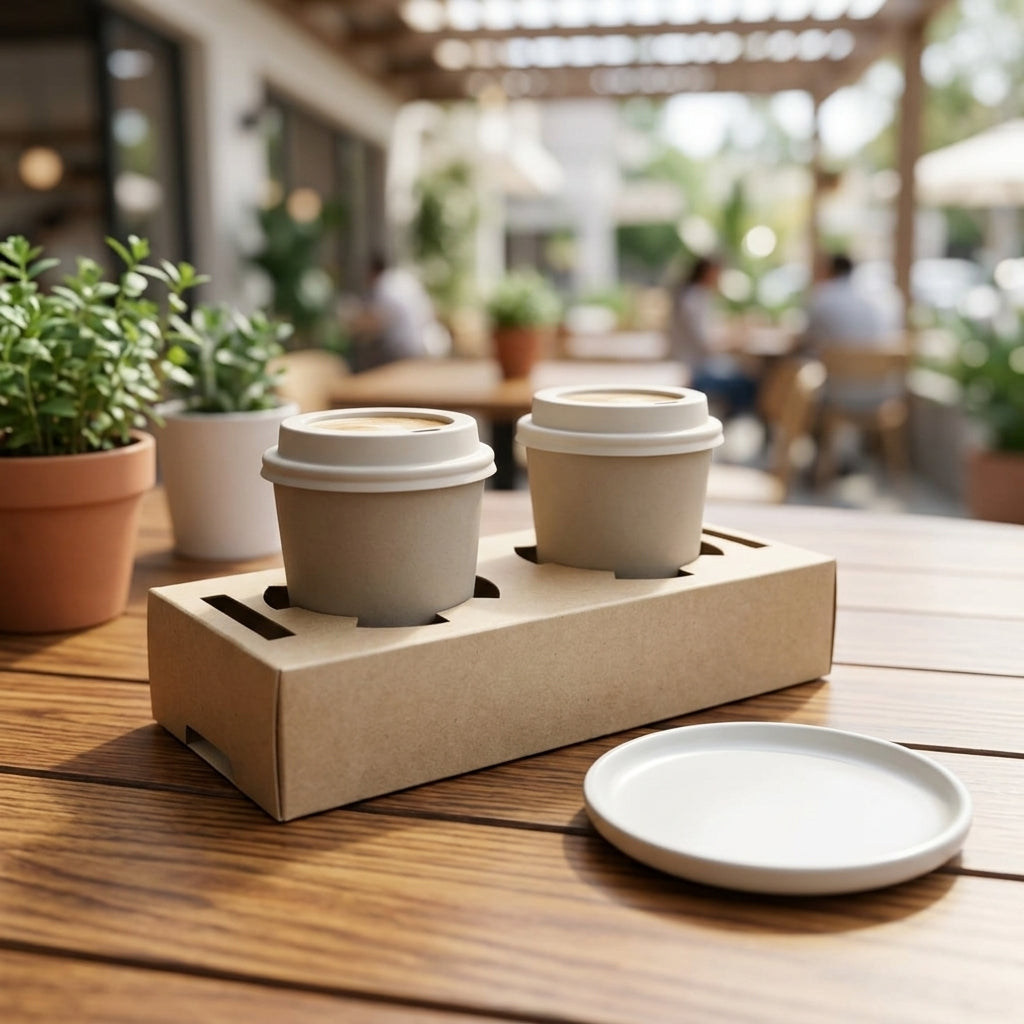 Double Brown Paper Holder