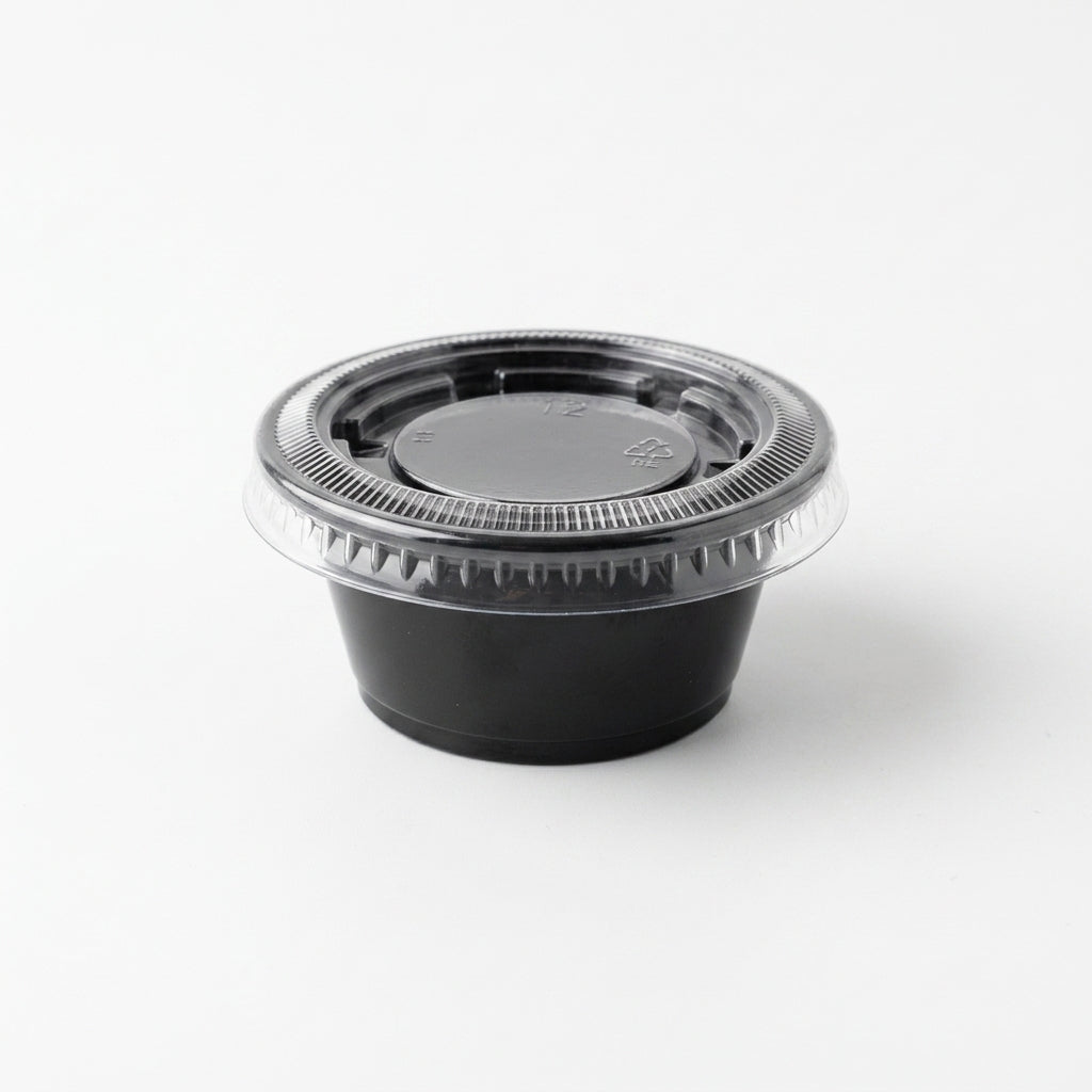 40ml Black Sauce Cup with Lid