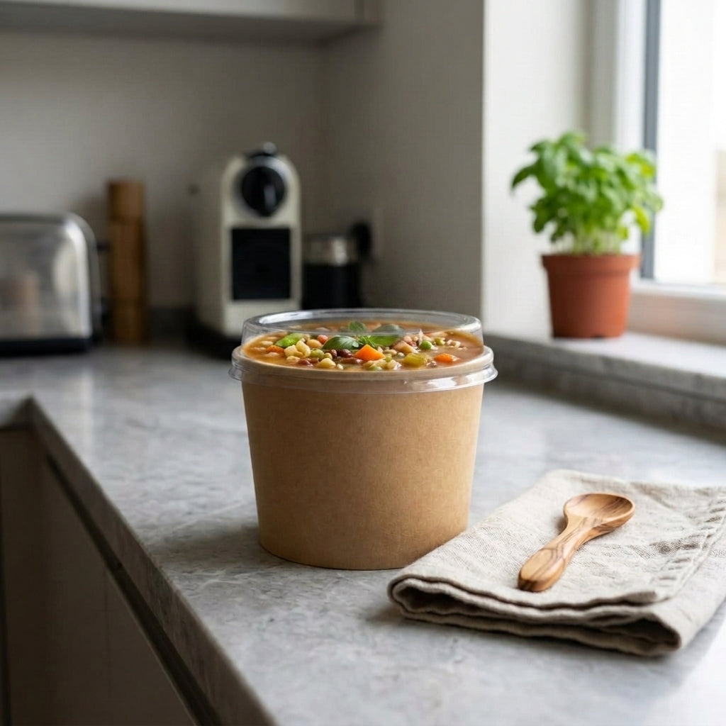 400ml Kraft Paper Bowl with Lid
