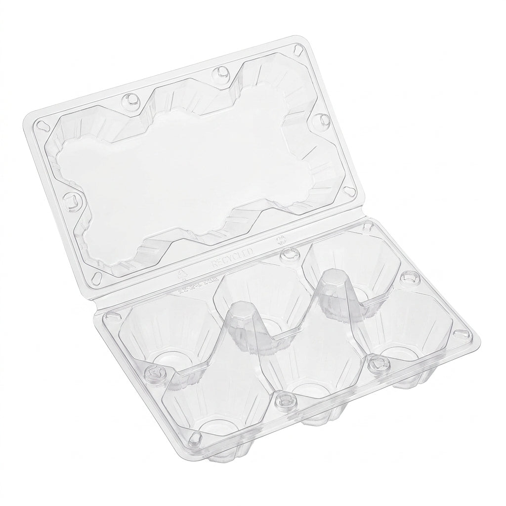 6pcs Plastic Egg Tray with Lid