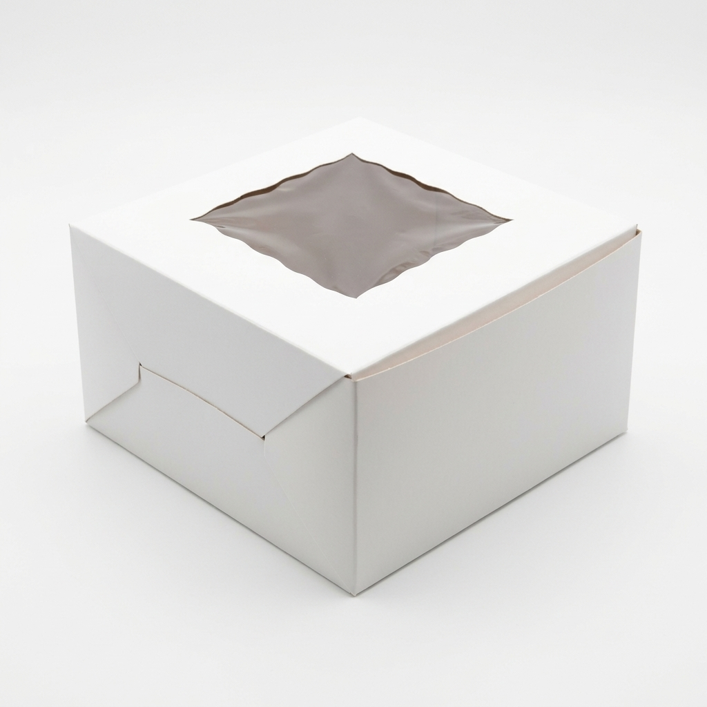 White Cake Box 1 Pound 7x7x4