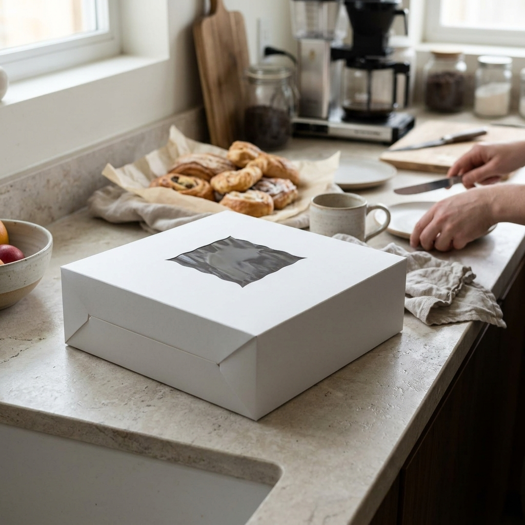 White Cake Box 4 Pound 12x12x4